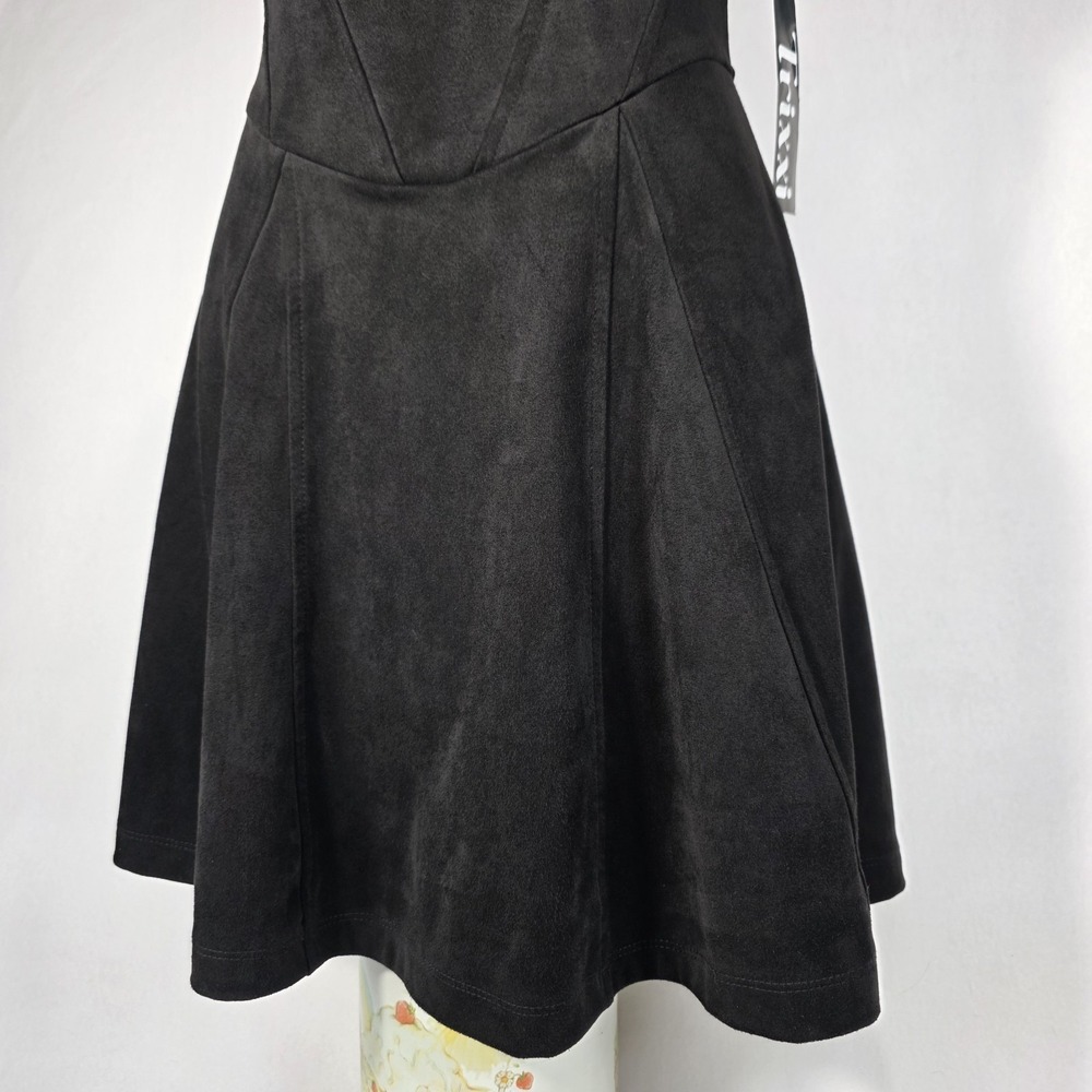 Trixxi Women's Fit & Flare Dress Sleeveless Size Small Color Black New With Tags - Picture 3 of 9